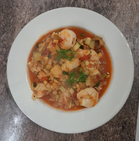 Mediterranean seafood bowl (adapted from a Tom Kerridge Recipe )